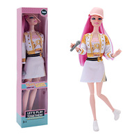 Poupée miniature de mode DIY de 30 cm, nouvelle couleur, emballée dans une boîte, figurine en plastique avec cheveux personnalisables, robe pour fille