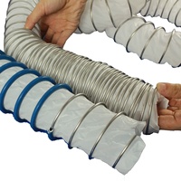 Conduit d'air flexible en PTFE de style industriel, en acier inoxydable chinois, 10m, installation facile, montage au plafond, émission extérieure de semi-conducteurs