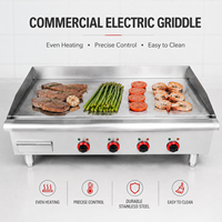 Plaque de cuisson électrique professionnelle en acier inoxydable pour cuisine commerciale, équipement de comptoir pour la restauration