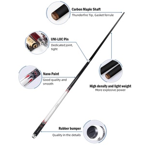 PREOAIDR 3142 Angel Maple Pool Cue Carbon Shaft 12.5/11.8mm Tip Low Deflection Pool Stick with Uni-lock Joint Billard Cue - Product Image 2