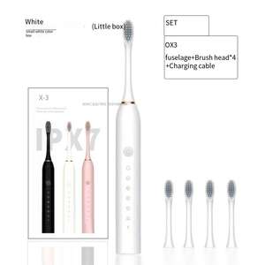 Cepillo de dientes eléctrico completamente automático recargable para adultos y niños, fuente de alimentación USB inteligente, pantalla LED, <span class=keywords><strong>ultrasonido</strong></span> de cerdas suaves - Product Image 6