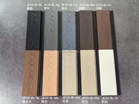 Nouveau design WPC Panneaux muraux extérieurs en plastique texture bois motif noir Revêtement mural extérieur pour salle de bain hôtel maison décorative