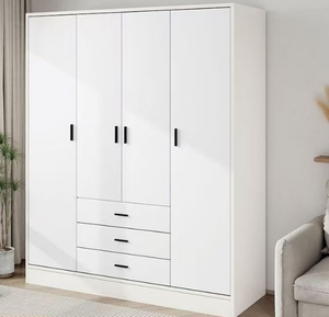 Top Ventes - Armoire en Bois Sur Mesure Penderie de Chambre Meuble Porte en Verre - Armoire Pliante - Product Image 5