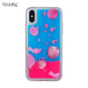 CTUNES Neon Sand Quicksand Glitter Flüssigkeit Glow in <span class=keywords><strong>The</strong></span> Dark Custom Handy Fall Für iPhone 6 7 8 X xs - Product Image 1