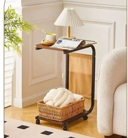 Table basse en fer et bois au design moderne pour chambre à coucher ou salon Meubles à usage domestique