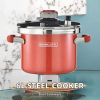 Haute qualité pas cher prix en gros 6L en acier inoxydable autocuiseur ménage épaissi antidéflagrant cuisinière cuisinière à gaz