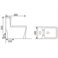 WC monobloc allongé en céramique, plaqué or de luxe, à poser au sol, à double chasse, avec siphon en S, pour hôtels modernes, avec fonction de lavage des fesses