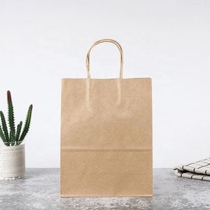 Bolsa de Papel Kraft Ecológica, Desechable y Biodegradable para Comida para Llevar, Supermercado, Compras, con Asas - Product Image 4