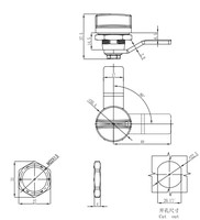 JK605 22.5mm trou taille IP65 étanche sans clé contrôle quart de tour loquet de compression pour système de refroidissement armoire