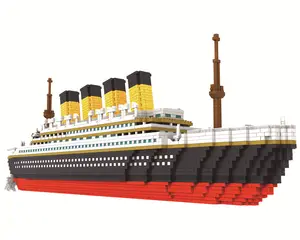 9913 Movie Series Mini Blocks Titanic Ship Moc Building Bricks conjuntos Brinquedos Educativos Presentes 3800pcs boat Legoinglys compatíveis