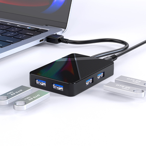 Nouveau produit, concentrateur USB 3.0 ultra fin à <span class=keywords><strong>4</strong></span> ports, alimentation et transmission de données, séparateur USB <span class=keywords><strong>4</strong></span> en 1 - Product Image 6