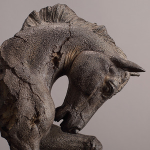 American <b>Style</b> Horse <b>Head</b> Resin Ornament For Living Room Home Decor Traditional Design Irregular Shape Single Piece - Product Image 3