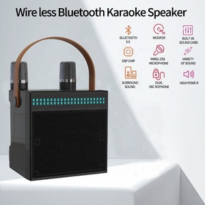 ไมโครโฟนพกพาขายส่ง ลำโพงคาราโอเกะไร้สายบลูทูธแบบกำหนดเอง พร้อมไมโครโฟนคู่ สำหรับคาราโอเกะที่บ้าน - Product Image 4
