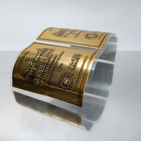 Étiquettes de bouteille de vin personnalisées de luxe, imperméables, avec estampage à chaud doré, impression UV/sérigraphie/offset, logo de marque privée