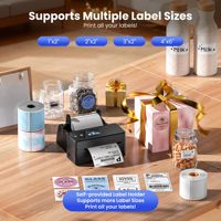 Imprimante d'étiquettes thermiques à écran tactile intelligent Phomemo PM64D, imprimante d'expédition sans fil 4x6 pour petites entreprises, AMZ Shopify USPS