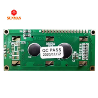 Modul LCD 16*2 Karakter STN Biru Negatif Lampu Latar Putih HD44780 Pengontrol 5V SMC1602A7