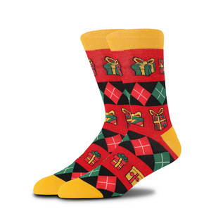 Bulk Wholesale Fashion Cotton Unisex Fun Cozy Crazy Novelty Printed Christmas <strong>Socks</strong> for Men and Women - Product Image 4