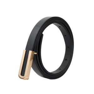 Cinturón Delgado de Cuero Genuino Tiyo para Mujer, Hebilla Rectangular, Color Negro, Café, Caramelo, de Una Sola Tira, Impermeable, Casual, para Exteriores - Product Image 5