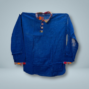 เสื้อเชิ้ตแขนยาวผู้ชายผ้าฝ้ายแท้ 100% ป้องกันรอยยับ ลายบาติก ขายส่งเสื้อผ้าผู้ชาย ร้านค้าออนไลน์ - Product Image 3