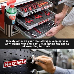 ป้ายกล่องเครื่องมือโลหะแม่เหล็ก ป้ายชุบทองแบบใช้ซ้ำได้สำหรับ<span class=keywords><strong>จัด</strong></span>ระเบียบกล่องเครื่องมือ รถเข็น ลิ้นชัก - Product Image 5