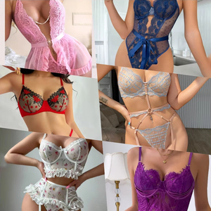 BOKAI <span class=keywords><strong>donna</strong></span> Sexy in pizzo da <span class=keywords><strong>donna</strong></span> abito da notte con cavezza in maglia pigiama nuova biancheria intima erotica con elastico in vita Lingerie - Product Image 1