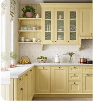 CBMmart Meubles de cuisine haut de gamme contemporains en MDF avec comptoir en marbre et robinet 2026 Liban