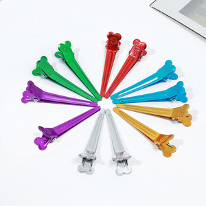 Pinces à cheveux colorées en aluminium en forme de bec de canard, outils de coiffure en forme de cœur de 12 cm pour femmes, usage quotidien - Product Image 2