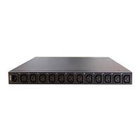 PDU Inteligente IP con Pantalla LCD de 2 Pulgadas, 230V 16A, Entrada y Salida de Energía C13 C14, Control Remoto SNMP, Dispositivo PING, Enchufe Único, Reinicio Automático