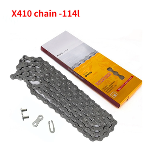 <span class=keywords><strong>Cadena</strong></span> de <span class=keywords><strong>Bicicleta</strong></span> de Acero con Alto Contenido de Carbono X410, Color Gris, Resistente al Óxido, <span class=keywords><strong>para</strong></span> <span class=keywords><strong>Bicicleta</strong></span> de Una Velocidad, Accesorios <span class=keywords><strong>para</strong></span> <span class=keywords><strong>Bicicleta</strong></span> Eléctrica, Longitud Ajustable <span class=keywords><strong>para</strong></span> Carretera - Product Image 5