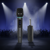 Système de microphone sans fil portable en métal rechargeable avec récepteur FM bande U, suppression du bruit, portée supérieure à 20 m, 130 dB SPL