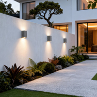 Lampe murale LED carrée en ciment, étanche IP65, design simple, pour extérieur, porte d'entrée, jardin, cour, villa, éclairage
