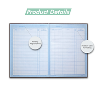 Carnet de comptabilité A4 à reliure cousue, registre de transactions, carnet de comptabilité de bureau économique de haute qualité