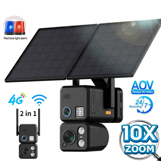 360 Degree 10X Optical Zoom Wifi Camera Built-in Speaker Clear Color Night Vision Rotating Outdoor Security Camera
