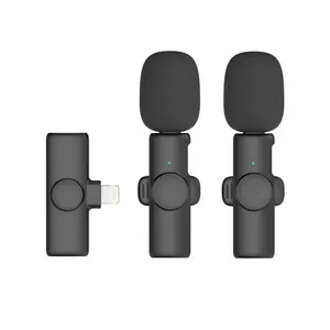 Wireless Lavalier Clip Live Streaming Microphone with Smart noise cancellation long working time wireless microphone