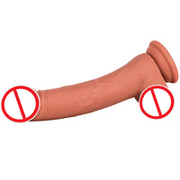 Vibromasseur réaliste en silicone liquide pour adultes, étanche IPX7, 295g, pour femmes et hommes