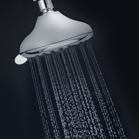 Étonnant robinet de salle de bain en plastique ABS anti-brûlure accessoire brosse nickel douche de tête avec fonction d'économie d'eau surface plaquée