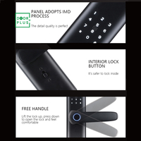 Serrure intelligente étanche Doorplus, Tuya Wifi, mot de passe, empreinte digitale, poignée numérique, serrure de porte intelligente Ttlock