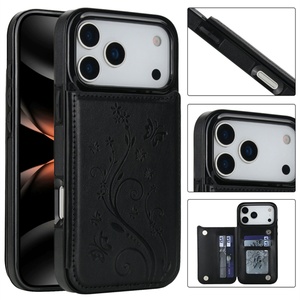 เคสหนัง PU ลายดอกนูน สำหรับ iPhone 17 Air 15 16 Pro Max พร้อมกระเป๋าสตางค์สำหรับผู้หญิง - Product Image 5