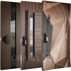 Puerta Doble de Entrada Moderna con Acabado de Madera, Aislamiento Térmico, para Vestíbulo, Hotel o Uso Comercial - Product Image 3