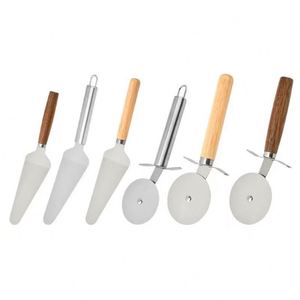 Espátula para Pastel de Acero Inoxidable con Mango de Madera, Cuchillo para Cortar Pizza, Utensilios para Hornear en Casa, Varios Tamaños Disponibles - Product Image 1