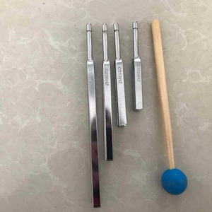Kit de diapasons en acier 4-en-1 (C128, 256, 512, 1024 Hz) pour l'enseignement de la physique acoustique, avec marteau à tête en caoutchouc - Vente en gros - Product Image 1