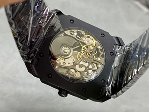 Ultra-thin Square Men's Mechanical <b>Watch</b> Fully Automatic Mechanical Movement Leather Strap Digital Stainless Steel 5BAR - Product Image 2