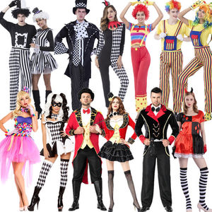 Costume d'Halloween pour femme adulte, tenue de scène pour spectacle de cirque, magicienne, domptrice, entraîneuse, clown, pour performance de groupe et ambiance cosplay - Product Image 1