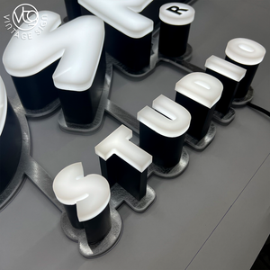 Letras LED con Iluminación Frontal sin Bordes y Placa Trasera |   Letrero con Logotipo Iluminado en Marco <span class=keywords><strong>Invisible</strong></span> Personalizado - Product Image 5