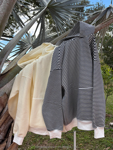 Sudadera <span class=keywords><strong>con</strong></span> <span class=keywords><strong>Capucha</strong></span> de Felpa Francesa de Alta Calidad <span class=keywords><strong>con</strong></span> Logotipo Personalizado OEM, Sudadera Holgada Personalizada para Mujer, Sudadera <span class=keywords><strong>con</strong></span> <span class=keywords><strong>Capucha</strong></span> a Rayas - Product Image 5