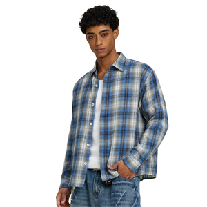 <span class=keywords><strong>Camisa</strong></span> de Franela a Cuadros Vintage Personalizada Estilo Cowboy para <span class=keywords><strong>Hombre</strong></span>, Oversize, <span class=keywords><strong>con</strong></span> Botones, Manga Larga, Transpirable, para Otoño - Product Image 5