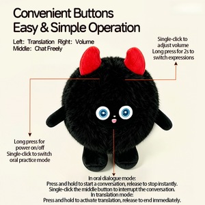 Robot Inteligente con IA para Hablar Inglés, Compañero de Chat para Niños, Juguete de <span class=keywords><strong>Peluche</strong></span> Educativo Recargable, Transfronterizo - Product Image 3