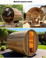 Ruang Sauna Uap Kering Luar Ruangan Harga Grosir, Kayu Solid, Pelat Karbon, Inframerah Jauh, Panel Kontrol Pintar