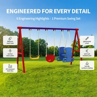Ensemble de balançoire et de toboggan multifonctionnel en plastique pour enfants, pour l'extérieur, le jardin et la maison, BOKE Trampoline Park