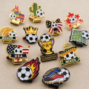 Wholesale Football Hat Clip Zinc Alloy Enamel Soccer Cap Clip for Tournament Souvenir Gift - Product Image 1